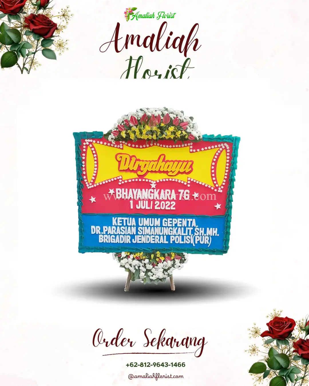 Papan Bunga HUT Ulang Tahun Mahakam Ulu